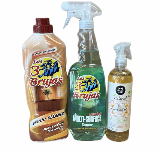 Spanish cleaning bundle starter set for household cleaning