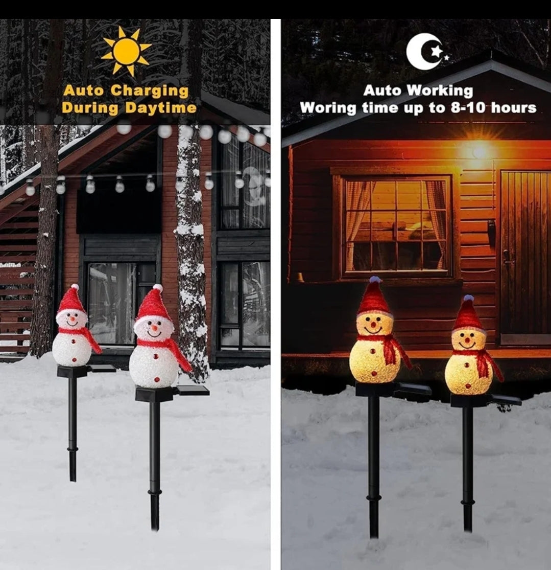 1pc solar light snowman