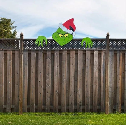 Grinch fence ornament