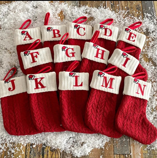 Alphabet knicked stocking