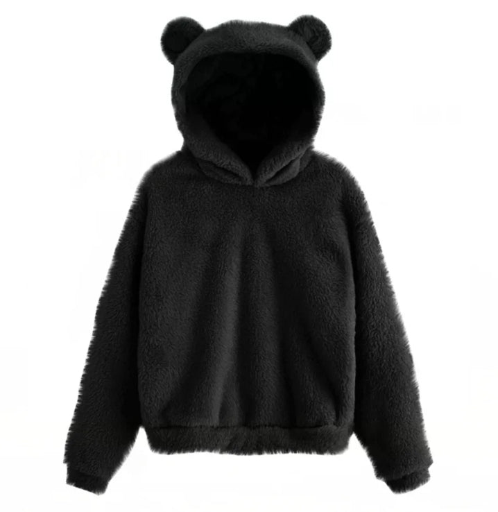 Womens bear hooded sweater