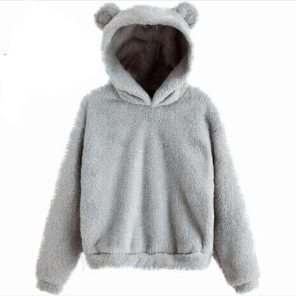 Womens bear hooded sweater