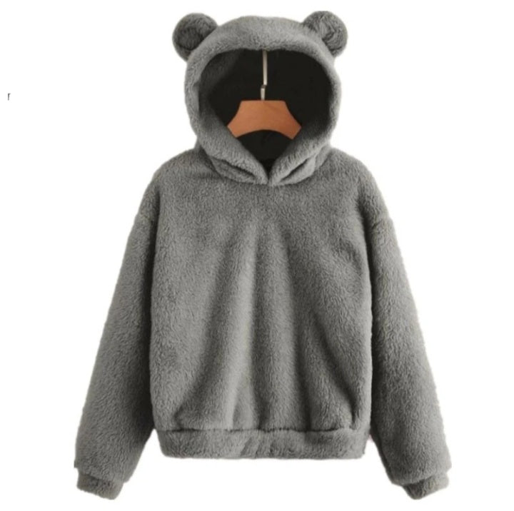 Womens bear hooded sweater