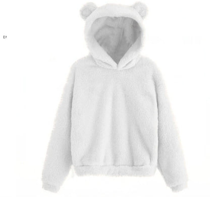 Womens bear hooded sweater