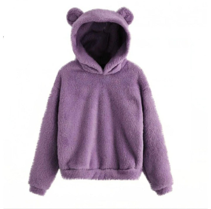 Womens bear hooded sweater