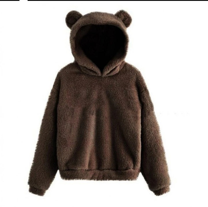 Womens bear hooded sweater