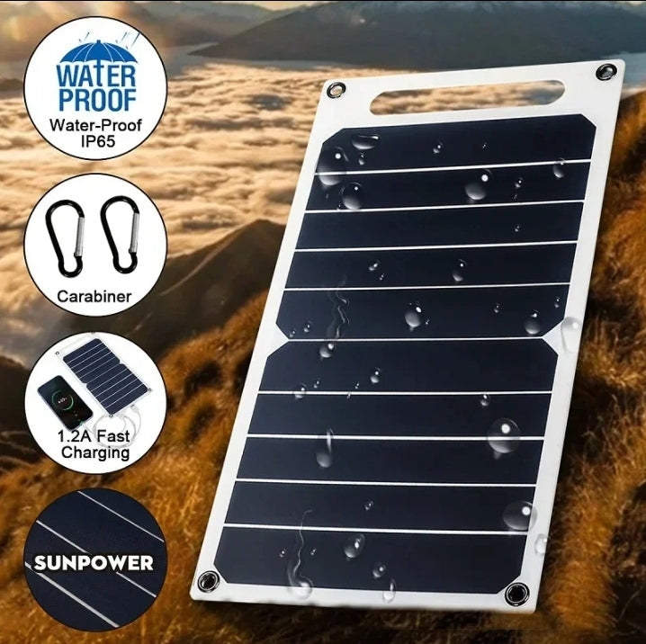 30W USB Solar panel outdoor hiking and camping portable battery waterproof