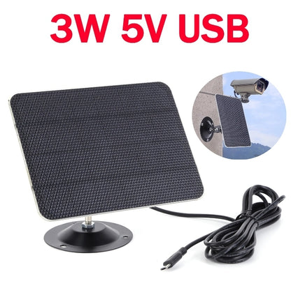 3W 5V solar panel outdoor solar cells charger for outdoor camera waterproof usb