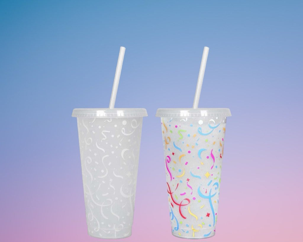 24 oz Colour changing Party effect tumbler.